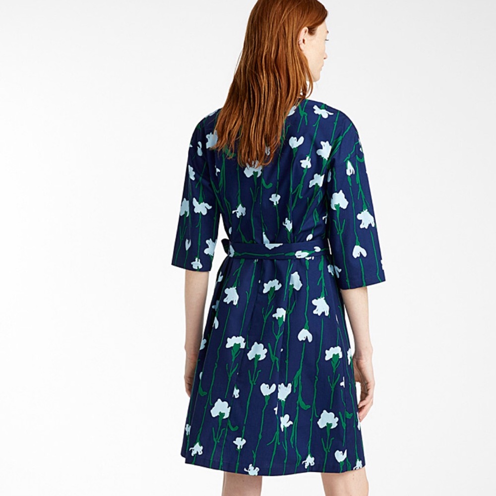 Marimekko Tarika Viivakukka Line Flower Dress NWT Size 34 / US XS - Picture 2 of 16